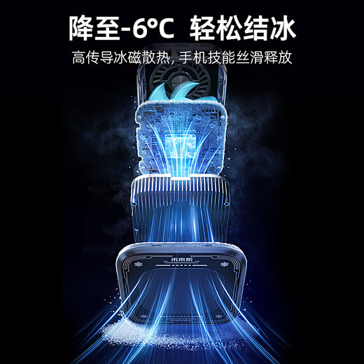 Future semiconductor magnetic mobile phone radiator, special frequency conversion for e-sports games 15W true freezing RGB lighting effect, back clip-type live broadcast tablet cooling artifact, available for Apple iPad