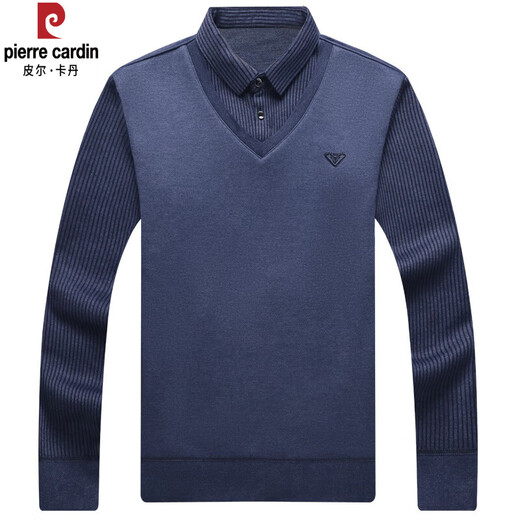 Pierre Cardin Automne Nouveau faux t-shirt à manches longues à manches longues pour hommes et automne à manches longues à manches à manches longues 6630 Grey S 165 / 84A