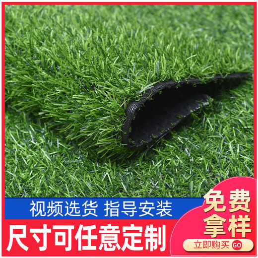Simulated lawn carpet, artificial artificial turf, green outdoor decoration, fake grass plastic mat, balcony kindergarten, 2cm thickened spring grass (2m wide*25m long)