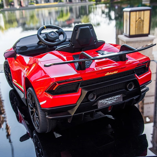 Cool Sun Lambo red children's remote control car can sit on baby electric car children's car can drive four-wheel drive