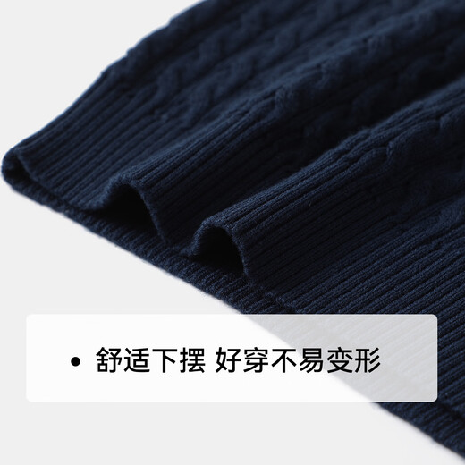 YEEHOO boys' sweaters, children's sweaters, medium and large children's clothing, long-sleeved bottoming shirts, girls' basic versatile autumn clothing, dark blue 150