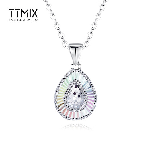 TTMIX colorful platinum pendant pt950 fashionable honeycomb platinum pendant platinum water drop pendant birthday gift water drop shape 2.3-2.5g