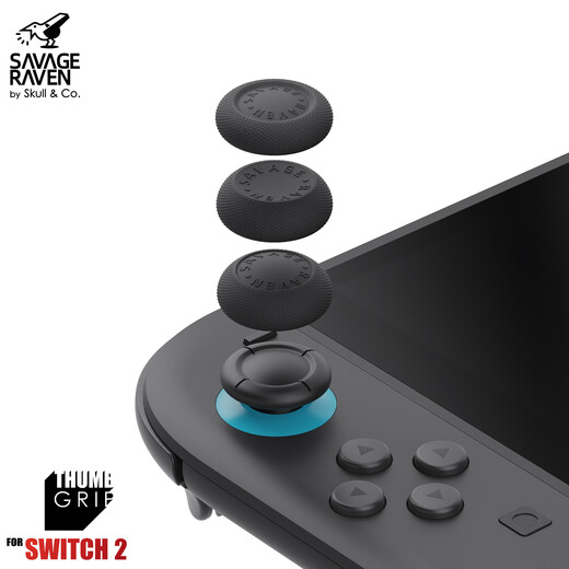 Special rocker caps for Skull & Co.Switch2. Anti-slip and anti-sweat protection rocker. Enhanced feel. Three pairs included. Three designs. Compatible with NSPro controller. Black