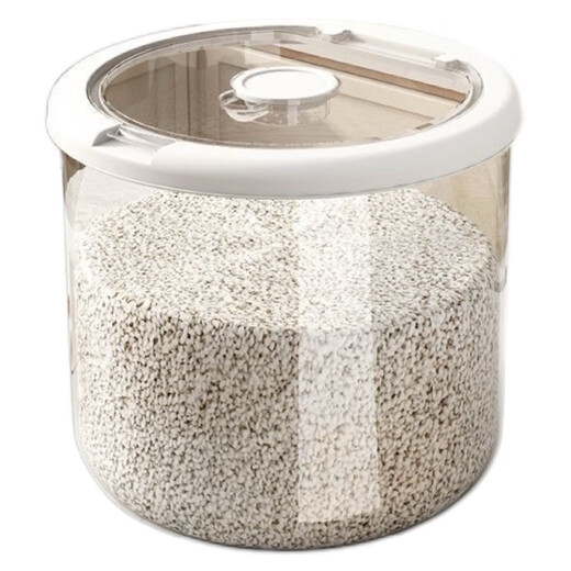 2025 New Rice Barrel Insect-Proof and Moisture-Proof Sealed Rice Jar Household 20 Jin Jin equals 0.5 kg 30 Jin Jin equals 0.5 kg Rice Box Grain Sealed Jar Upgraded Sealing Moisture-proof and Insect-proof Free Measuring Rice Cup Thickened and Durable 30 Jin Jin equals 0.5 kg + Deepened and Thickened