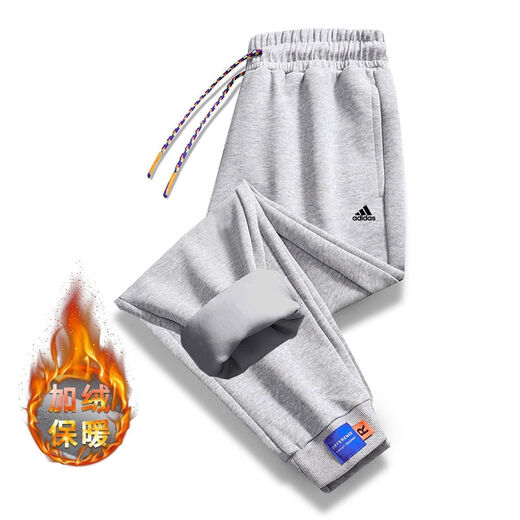 Adidas (adidas) Clover autumn and winter new fashion casual pants 2025 men's loose straight pants versatile sports leggings black spring and autumn 4XL 165-180Jin Jin equals 0.5 kg