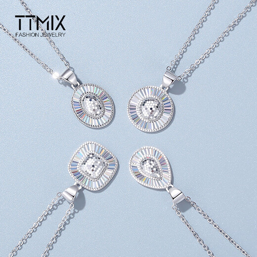 TTMIX colorful platinum pendant pt950 fashionable honeycomb platinum pendant platinum water drop pendant birthday gift water drop shape 2.3-2.5g