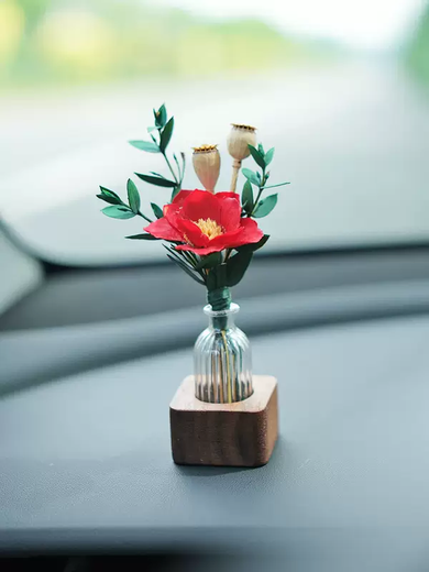 Yusenyi Car Aromatherapy Perfume Creative Dried Flower Plant Car Center Console Aromatherapy Car Interior Decoration High-end Gift White Violet Walnut Aromatherapy Decoration 1g