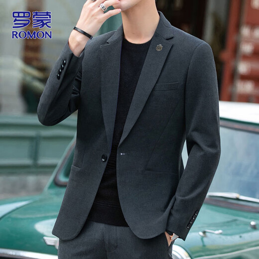 ROMON suit men's autumn and winter business professional formal casual suit men's wedding groom's best man's dress jacket