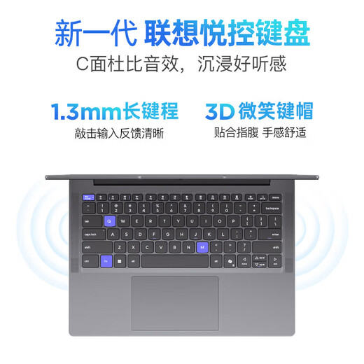 Lenovo Xiaoxin 14/Xiaoxin Pro14 2025 subsidy optional High-performance ultra-thin laptop Student game design office notebook Standard voltage Core 13th generation i5 16G 1TB upgrade Xiaoxin 14c IPS high-definition full screen DC dimming Eye protection and no flicker