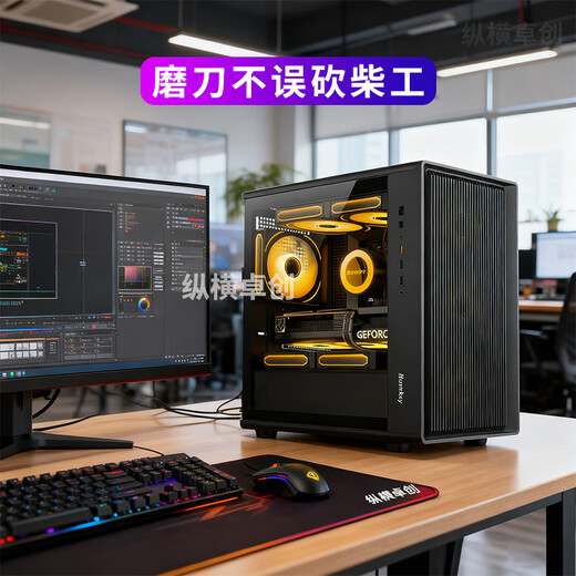 Zongheng Zhuochuang Professional designer 14-core i5 14600KF/RTX5060/3060 12G video editing 3D modeling AI graphic drawing photography retouching assembly desktop computer host configuration one i5 12600KF+730 4G