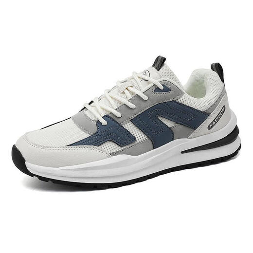 Holzspecker Großgröße Herrenschuhe Herbst 45 Männerschuhe Herren 46 Sportschuhe Herren 47 Casual Shoes Plus 48 Atmungsfreie Mesh Schuhe H9903 Weiß und Blue Mesh 45