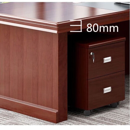 Boss desk, president desk, executive desk, single supervisor desk, manager desk and chair combination, simple modern office furniture, red brown, 1.6 meters single table