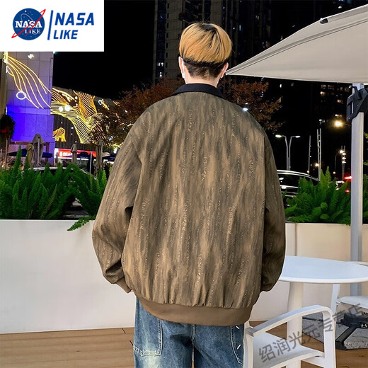 
NASALIKE jacket men's spring and autumn 2025 new jacket trendy brand thin tops for teenagers and handsome casual workwear jacket K15832 white gray M