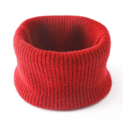 Hengyuanxiang cashmere neck cover autumn and winter thickened warm pullover wool neck scarf for men and women cold protection cervical spine fake collar scarf solid color black