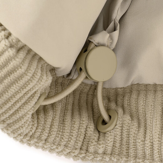 ELLE KIDS children's clothing 90% white duck down down jacket for girls winter new corduroy striped texture jacket light khaki 160 (S)