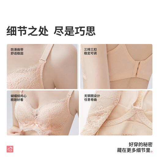 Urban Beauty Ben Ming Nian Red Underwear Set Women's Wireless Patented Side Push Push Up Lace Bra Set 2B25W2