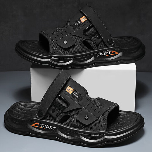 [Ventas directas del fabricante] zapatillas para hombres para ropa de verano para el uso antideslizante, anti-dolores y apestoso, conducción deportiva, playa especial de doble propósito, gris 43