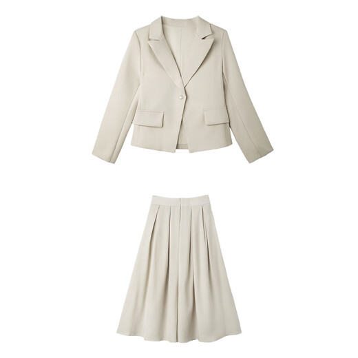 Mt Elite Wardrobe Autumn Quiet Luxury Commuting Suit Blazer A-Line Skirt Women's Two-piece Set