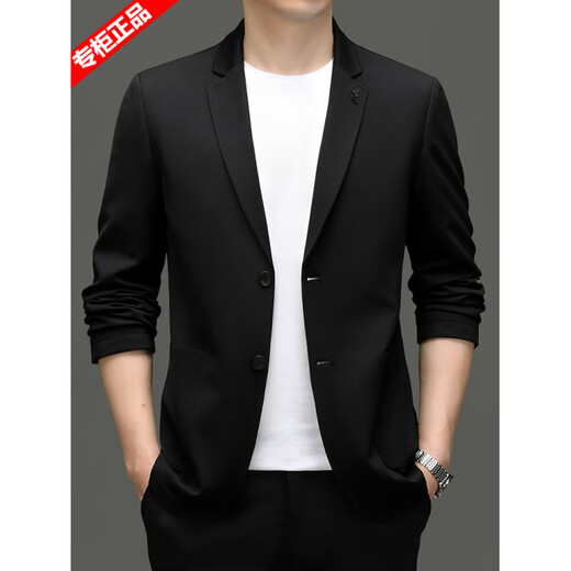 AX Armani Italian brand casual suit men's jacket casual suit 2025 spring and autumn suit top single suit black 2XL 185 size 156-170Jin Jin equals 0.5 kg