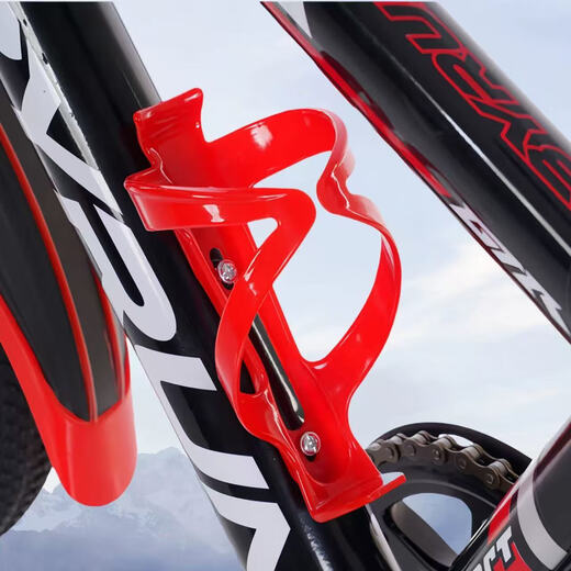 Bicycle water bottle rack, mountain bike plastic PC ultra-light water cup holder, road bike water drain bracket, universal equipment accessories, black rack comes with 10-pin screws + 10-pin screwdriver, healthy and environmentally friendly material (different from other materials on the market)