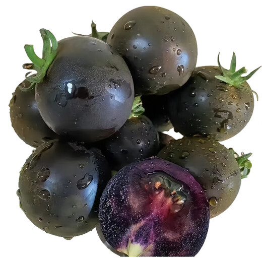 Real black tomato seeds waterfall small tomato tomato seeds balcony dwarf potted vegetable seedlings real black tomatoes 5 pieces black emperor