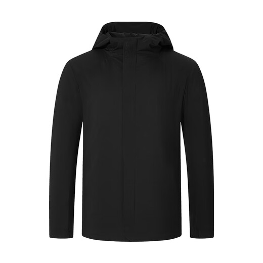 Septwolves Shopping Mall Same Style Cotton Clothes 2026 Spring New Arrival Business Travel Hooded Cotton Jacket Men's Warm Jacket 001 (Black) M /165/84A