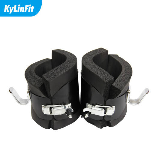 茵卡布倒挂鞋脚套靴护套辅助倒立机倒挂器材倒挂护靴家用健身倒吊鞋 黑色（配2米助力带）