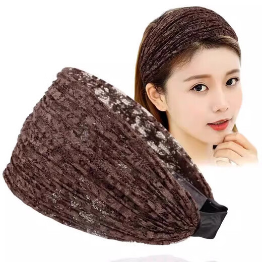 New breathable headwear to cover gray hair, new hairpins, broken hair to cover gray hair, fashionable hair band, wide-brimmed hair band, black wide-brimmed hair band