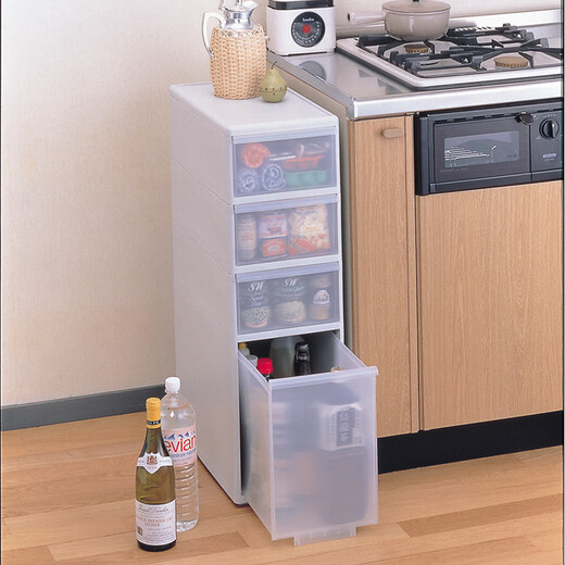 Likuai narrow gap storage cabinet imported from Japan overall cabinet drawer type bathroom storage rack three-layer storage cabinet