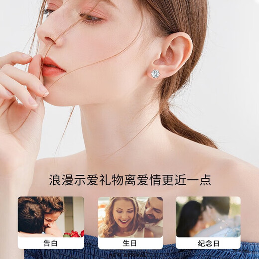 China Gold (CHINA GOLD) Starburst Pure Silver Earrings for Women Snowflake Topaz Earrings Birthday Gifts for Girlfriends and Wife Wedding Anniversaries Jingsuda - Pure Silver Starburst Snowflake Earrings