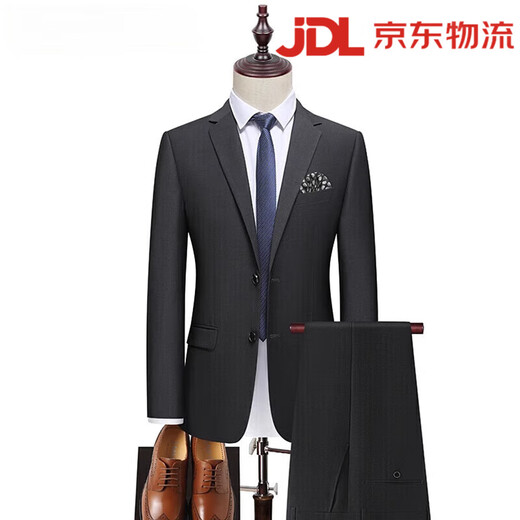 LILANZ's men's suit slim fit business professional formal two-piece groom's wedding dress gam-C87882 suit-trousers violet two-piece set S (weight 80-100Jin Jin equals 0.5 kg)