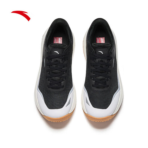 ANTA (ANTA) Z brother's same style, weatherproof丨Men's shoes, hard-core wear-resistant running shoes, outdoor running shoes, black sports shoes for men, basic black/pure white-1 39 (men 6.5)