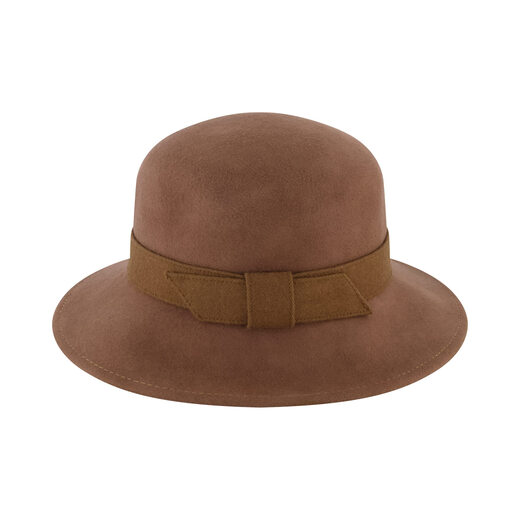 CONCEPT ONE Women's Retro Wool Felt Hat Elegant 1920s Brown One Size