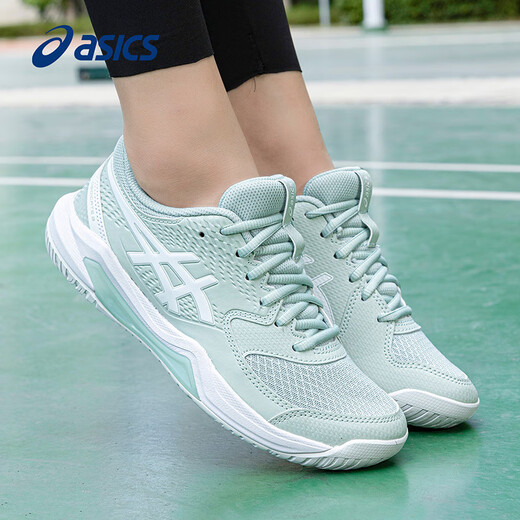 ASICS tennis shoes women's new GEL-DEDICATE 8 competition training shoes comfortable breathable sports shoes for women green/white 39.5