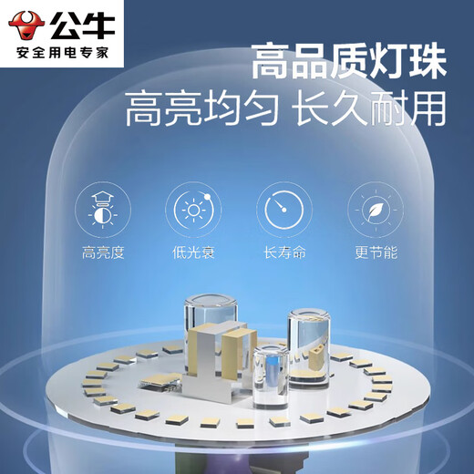 Bull (BULL) LED bulb high-bright column lamp factory workshop supermarket canteen 30W bulb white light 6500K-MQ-C030C-AS-E27 screw mouth