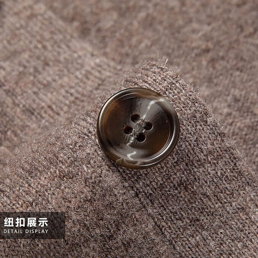 JASONWOOD high-end brand cardigan men's 100% wool knitted cardigan men's autumn and winter V-neck casual sweater winter men's black and red autumn and winter style ready stock 2XL recommended 150Jin Jin equals 0.5kg -170Jin Jin equals 0.5kg