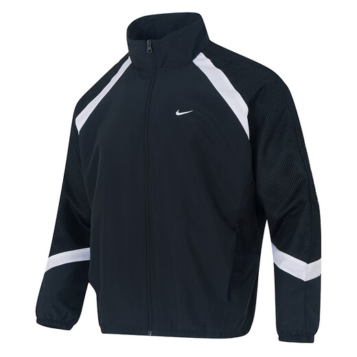 Мужская куртка Nike (NIKE), осень 2025, новая спортивная одежда, мужская верхняя куртка с тканым воротником-стойкой HV3364-010 IK9864 M