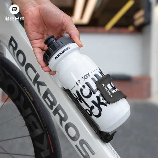 ROCKBROS Bicycle Water Bottle Cage Side-Opening Mountain Road Folding Bike Water Cup Water Bottle Bracket Cycling Equipment Water Bottle Cage + White Water Bottle