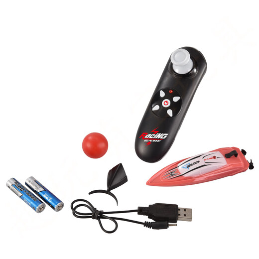 2,4 g ferngesteuertes Miniboot für Kinder, kleines Schnellboot, Aufladen, wasserdicht, Rudern, Indoor-Multiplayer-Wettbewerb, Pink, kostenlose Fernbedienungsbatterie