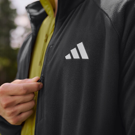 Adidas casual fleece jacket for men and women autumn new Adidas official light sports black L