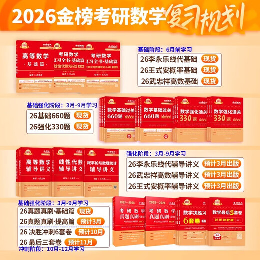 Li Yongles 2026 Postgraduierten -Aufnahmeprüfung der Mathematik -Überprüfung Buch Grundlagen 660 Fragen Mathematik 1, 2, 3, 1 Verstärkung