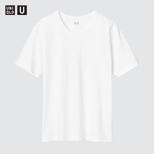 
Uniqlo women's SUPIMA COTTON round neck T-shirt short-sleeved bottoming inner 474408 00 White M /160/84A