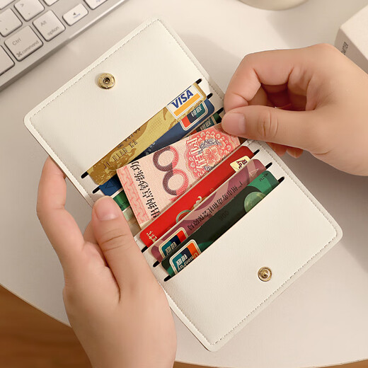 MAIWEINI card holder, coin purse, integrated female card holder, compact coin holder, ultra-thin mini wallet, two-in-one driver's license holder, cute butt bear, upgraded to add large note slots, smooth fabric, comfortable and durable