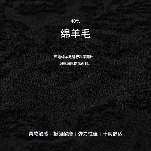 Langzi Wool V-neck Jacquard Elegant Temperament Shirt Simple and Comfortable Commuting Shirt Women 2026 Spring New Black XL