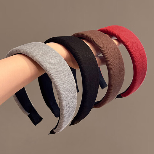 Kamalun (KAMALUN) light luxury women's hairband 2025 new hairband face wash headband wide-brimmed hairpin high-end hair accessories outing headwear red