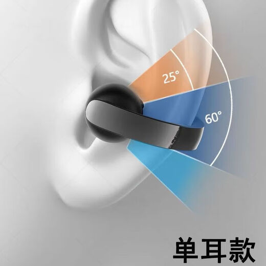 Clip-on car 2025 Bluetooth headset wireless ear clip sports noise reduction high-quality sports headphones 054 black single ear-high configuration cloud sense wearing