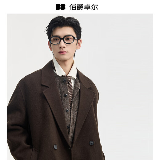 Piaget Zall High-End Full Wool Double-sided Wool Coat 100% Men's 2025 Autumn and Winter New Mid-Length Commuting Men's Jacket Moon Night Black (Mid-Long) Second Generation - Graphene/Goose Down Liner L (175)