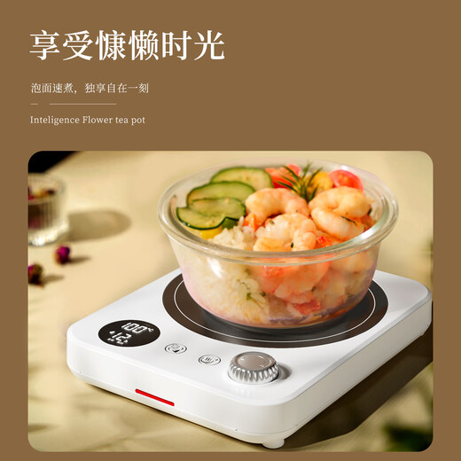 Puzhi Heating Coaster Adjustable Temperature Smart Home Hot Milk Artifact Dormitory Office Constant Temperature 55 Degrees with Cup Warming Cup Base Insulated Coaster Automatic Constant Temperature Coaster Set BD50 Ivory White Can Boil 100 Degree Boiled Water + 15 Temperature Adjustments 1L