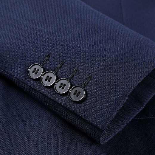 BOSS business formal wear worsted wool men's suit spring and autumn high-end double-slit suit jacket navy blue M D version 170/100D