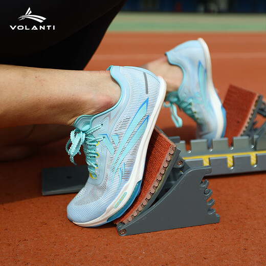 Volandi 10.º aniversario Rocket Air Cushion Spikes Palma completa Placa de carbono Competición de sprint profesional para hombres y mujeres Examen físico Zapatos de entrenamiento Pista y campo Neptune 42